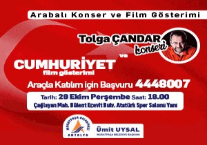 29 Ekime zel arabal konser ve film gsterimi